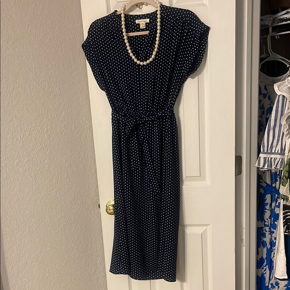 Elegant Black Polka Dot Dress